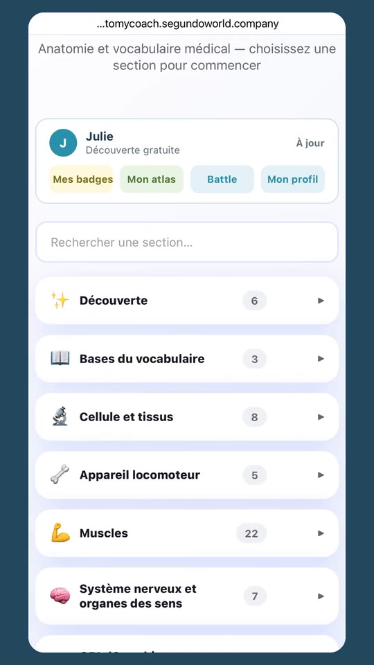 Anatomy Coach : une planche du cœur à compléter au doigt, sur téléphone